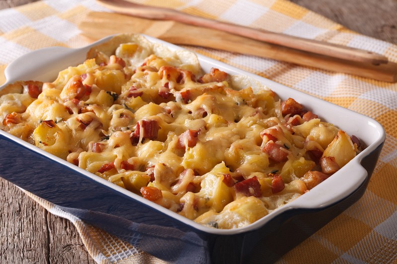 PAPITAS AL QUESO CON CHORIZO AHUMADO